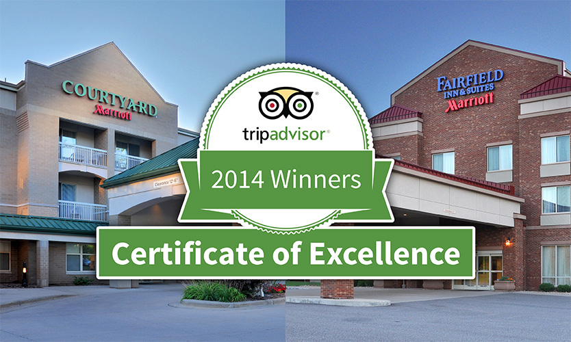 Ghidorzi Hotel Group Properties Awarded 2014 TripAdvisor Certificate of Excellence