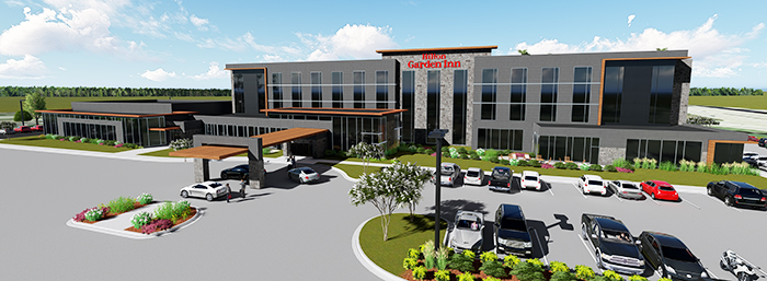 Hilton-Wausau-Entrance-Render