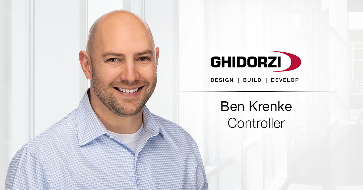 Ben Krenke Promoted to Controller for Ghidorzi Design | Build | Develop