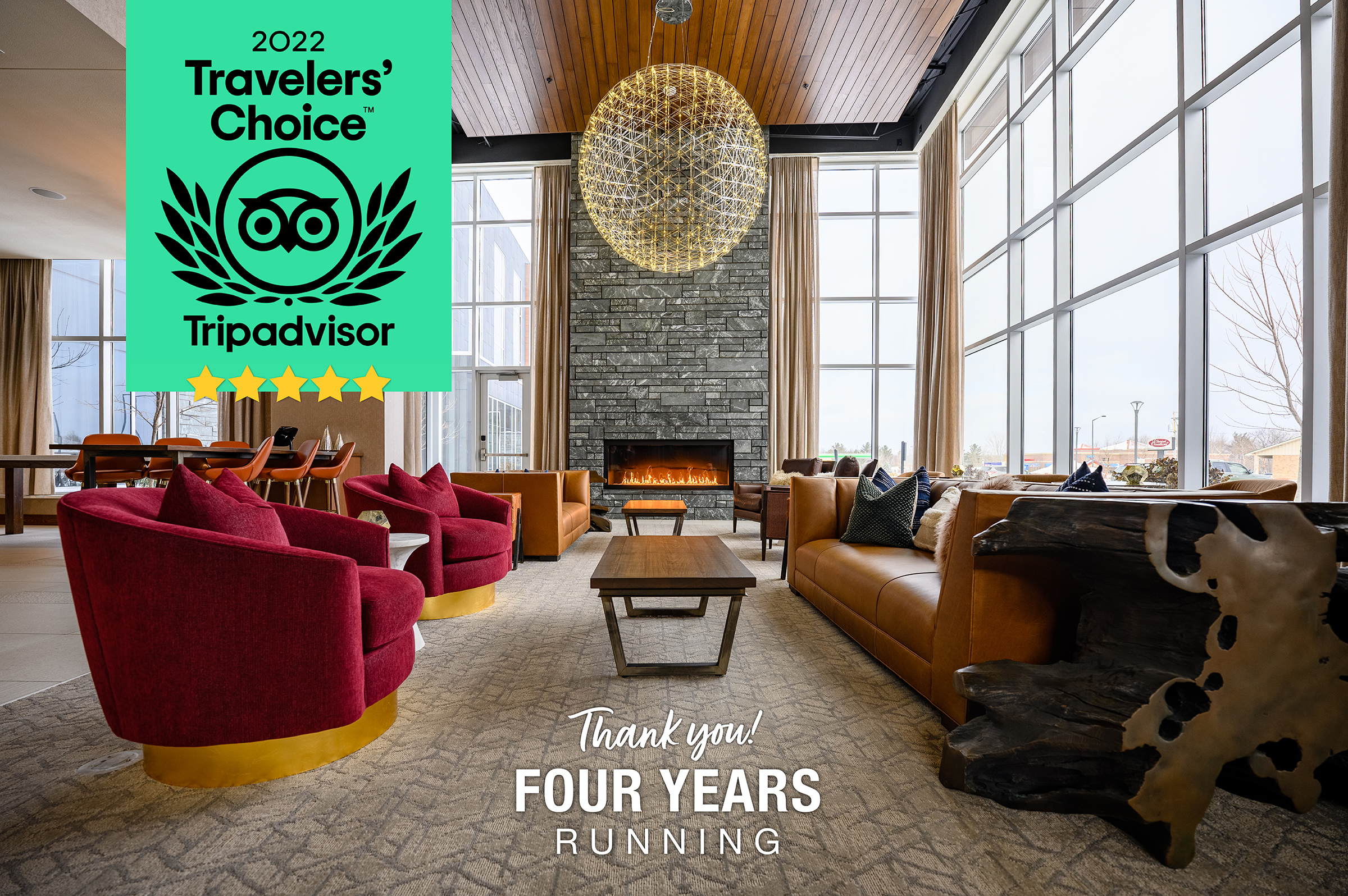 Hilton Garden Inn Wausau Wins Tripadvisor Travelers’ Choice Award  Four Years Running